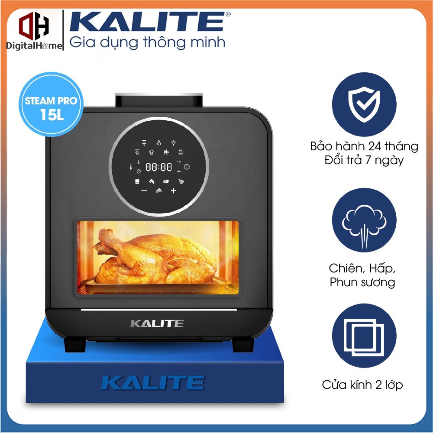 Nồi Chiên Hơi Nước Kalite Steam Star, công suất 2760ư, Dung tích 15L, Hàng chính hãng