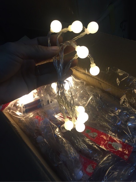 Dây Đèn Led Cherry Ball 40 Bóng Dùng Pin AA và USB