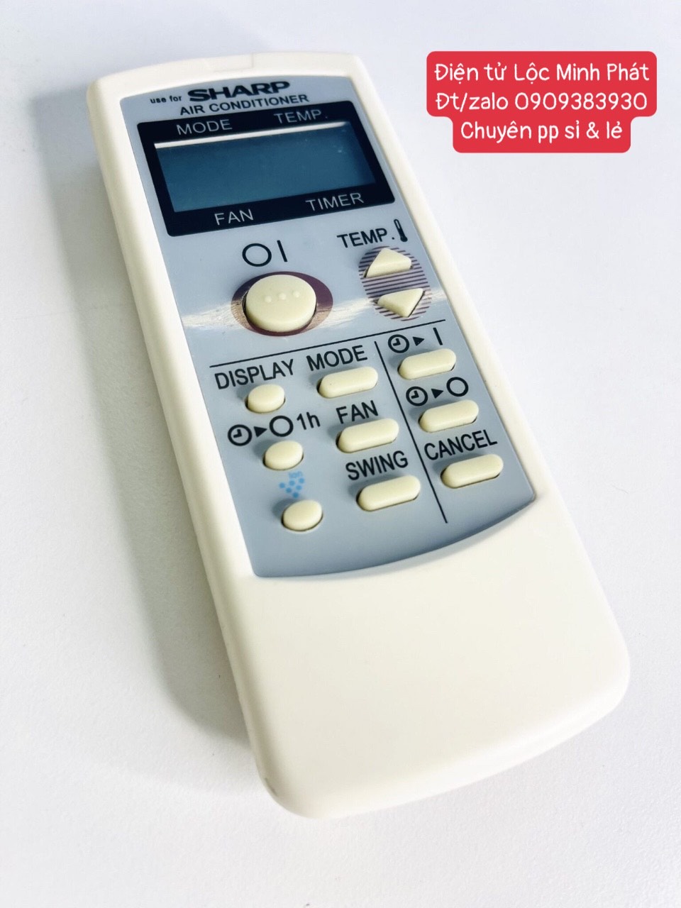 Điều khiển Remote Điều Hòa Máy lạnh Sharp nền xanh