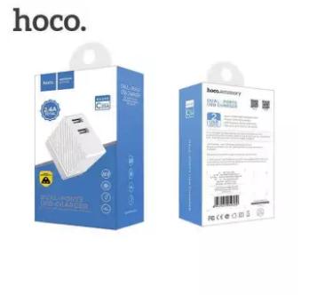 Cóc sạc Hoco Haoke C23A - 2 cổng USB - 2.4A (Màu Trắng)