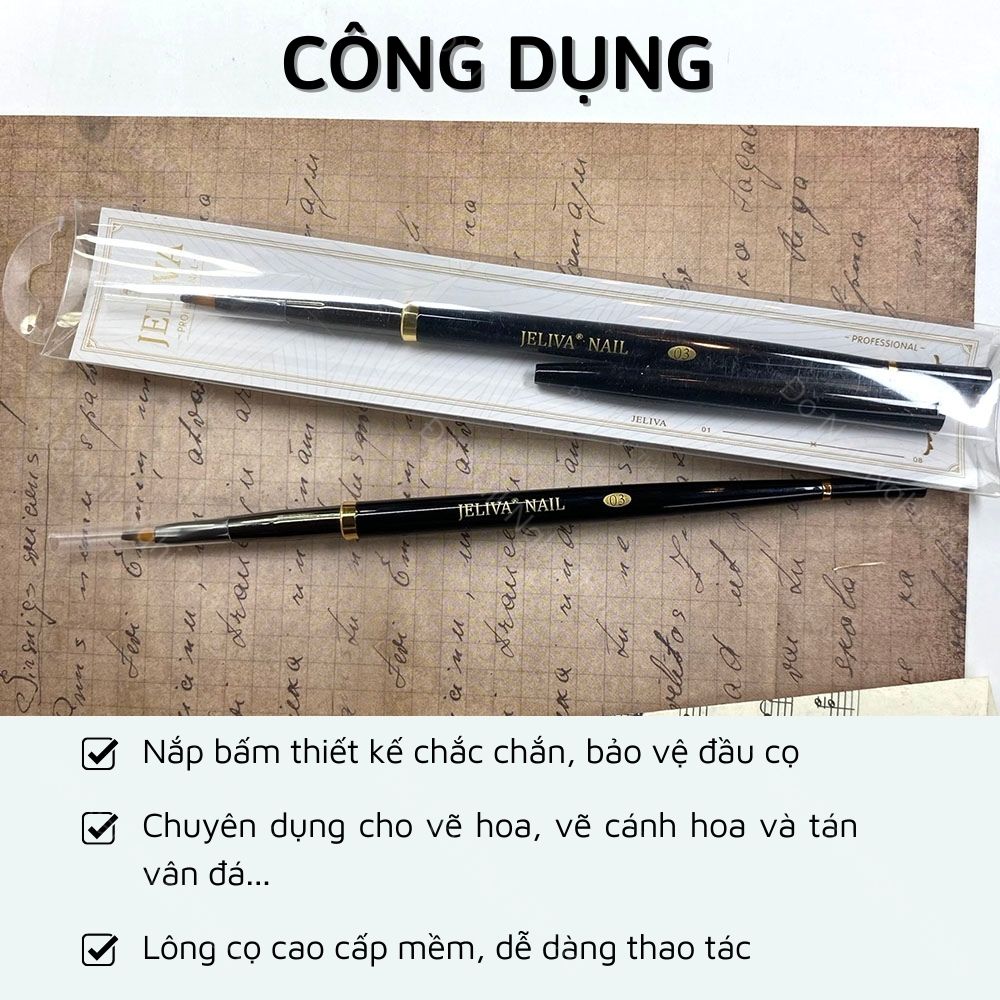 Cọ tán vân đá vẽ hoa số 03 Nghi Thảo