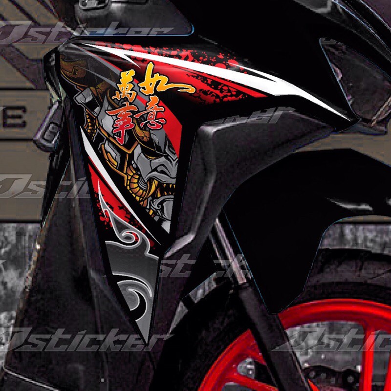 [TP.HCM] Tem Vario 2020 mẫu Samurai cực hot - tem đỏ rời dán xe đen [KÈM QUÀ TẶNG]