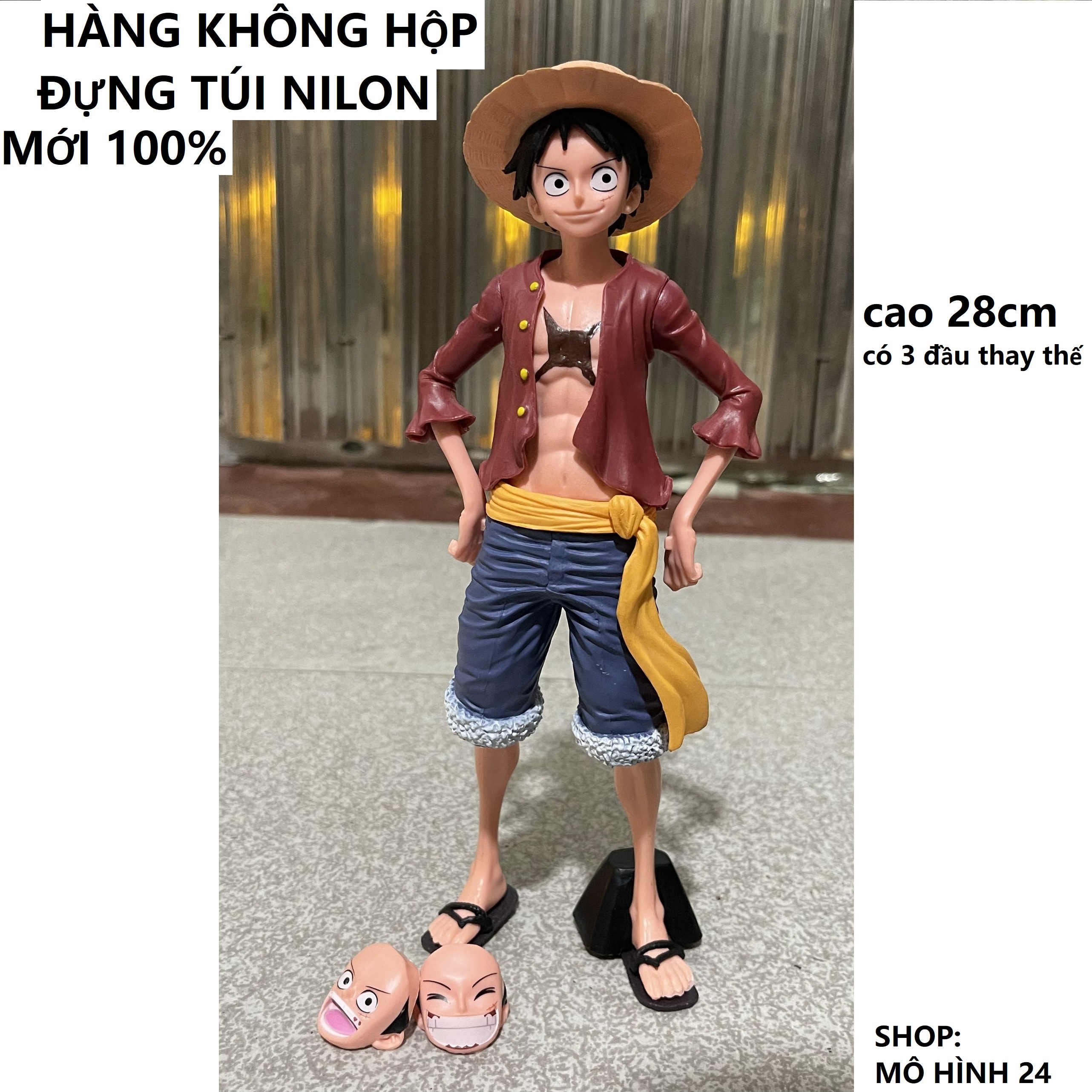 [28cm] Mô hình cao cấp Monkey D Luffy Figure Onepiece Đồ chơi mô hình Đảo hải tặc giá sỉ trẻ em one piece mo hinh luffy cỡ lớn
