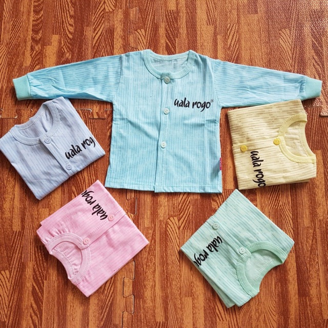 Áo dài cho bé sơ sinh cotton khuy lệch  (4-6kg)