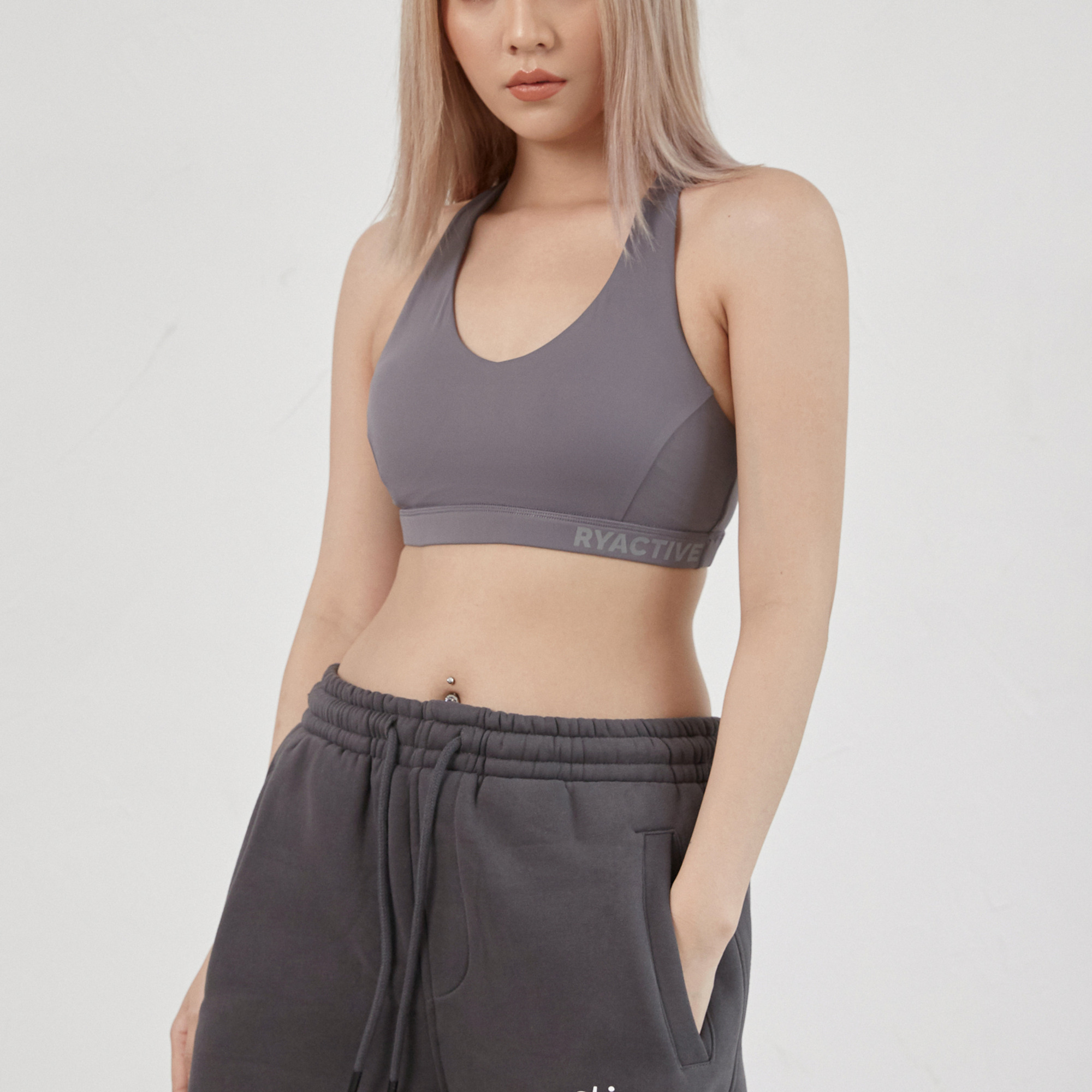 Áo ngực thể thao RYACTIVE -  Y SPORTBRA Grey
