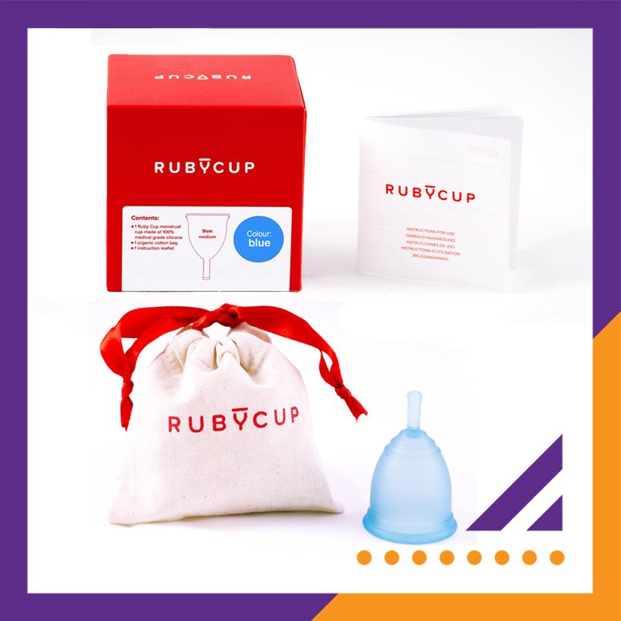 Ruby Cup Mentrual Cup (Blue size Medium)