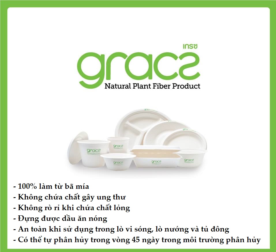 10 Chén bã mía Thái Lan 350ml (trắng)