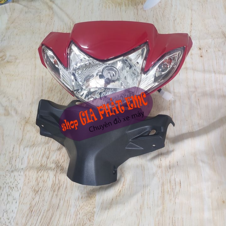 [ 3 món ] Đầu trước xe máy - xe SIRIUS màu ĐỎ CỜ kèm bóng + gáy [ GIẢM GIÁ ]