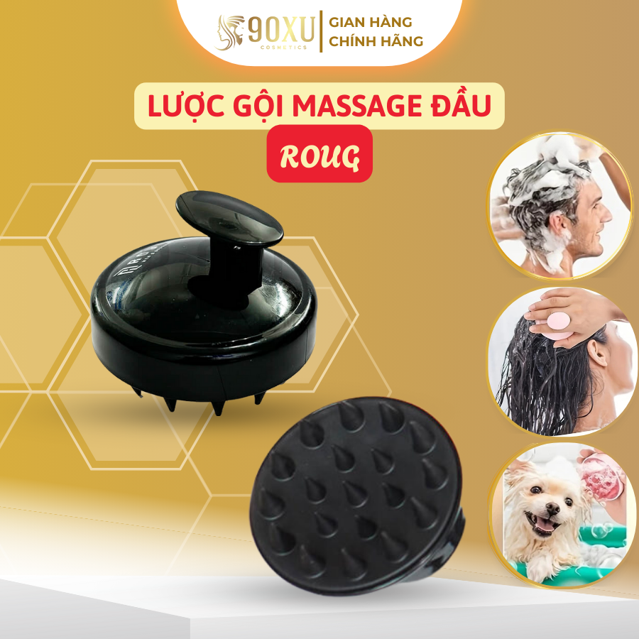 Lược Gội Massage Đầu ROUG, làm sạch da đầu, tăng cường hiệu quả khi gội, tạo cảm giác thư giãn