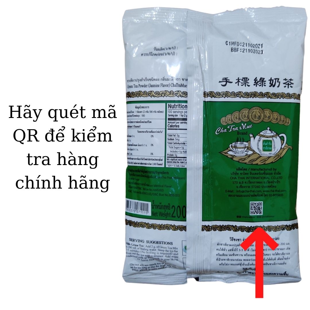 TRÀ THÁI XANH 200G PHA 30 LÍT CHUẨN THÁI