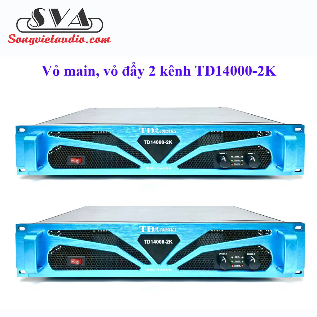 Vỏ main, vỏ đẩy 2 kênh TD14000-2K-xanh