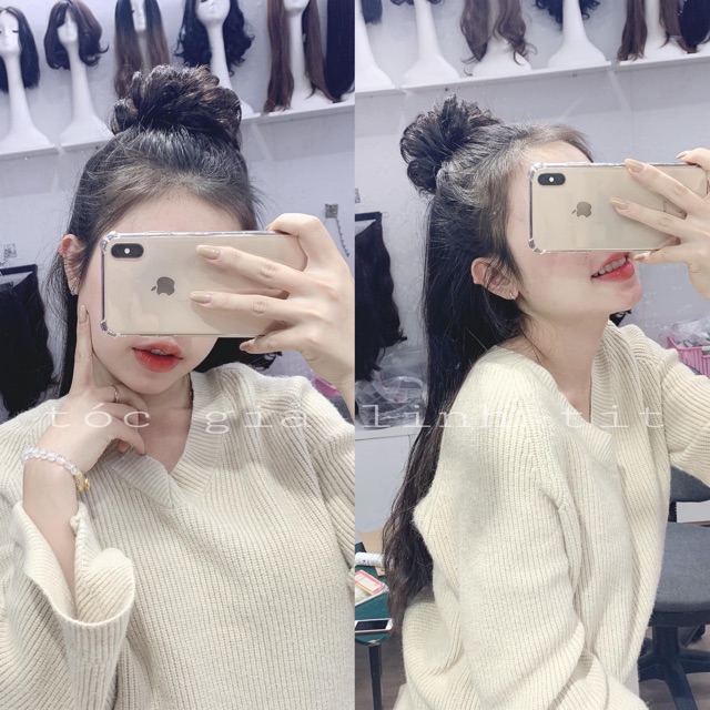 [ Tóc thậtt ] Búi cột xoăn 100% tóc thậtt ❤️ FREESHIP ❤️ tóc thậtt cao cấp