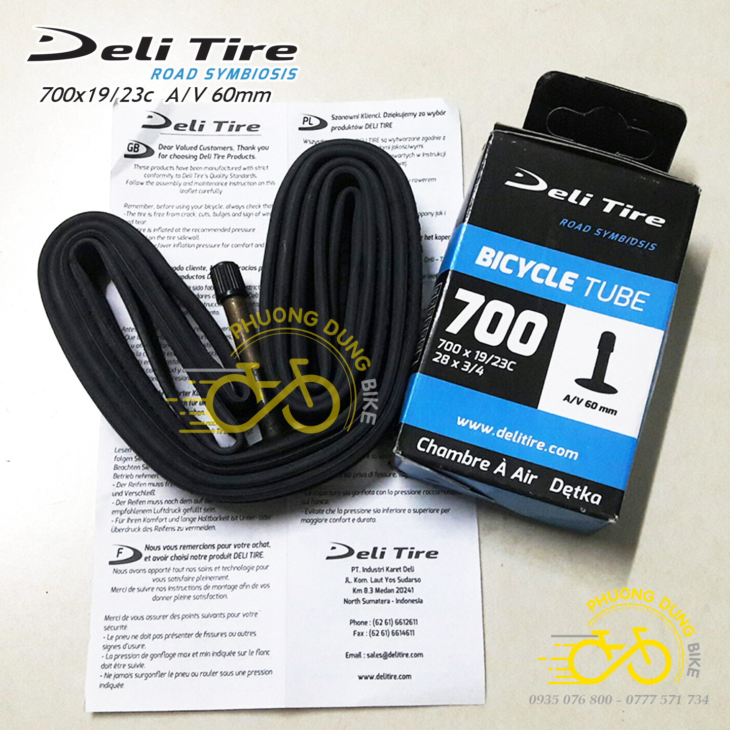 Ruột (Săm) xe đạp Deli Tire 700x19-23C