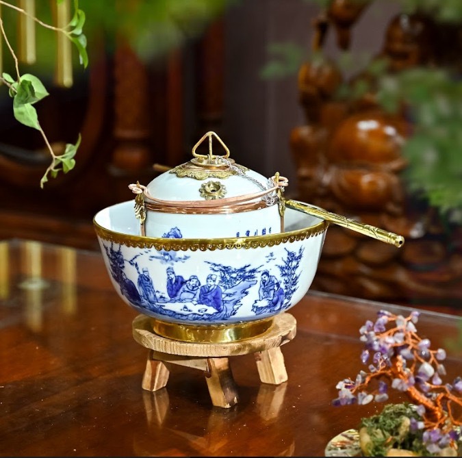 BÁT GỐM BÁT TRÀNG BỌC ĐÔNG, BÁT GỐM GIẢ CỔ MEN LAM