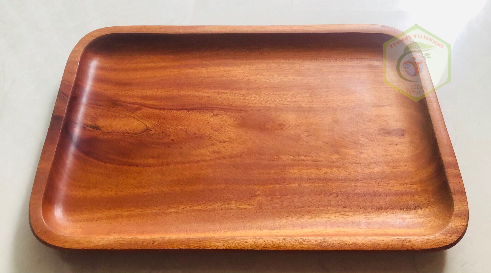 [HCM]KHAY TRÀ CN GỖ XÀ CỪ THANH TÚ 20*30CM