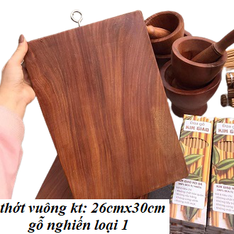 Thớt Gỗ Nghiến Hàng Loại 1 kt: 25x20x1,8cm