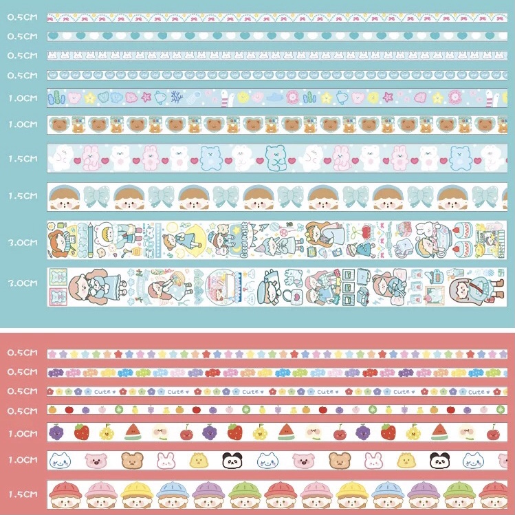 [GIRL THINGS] Hộp 100 cuộn washi tape dễ thương (có tách lẻ 20 cuộn)