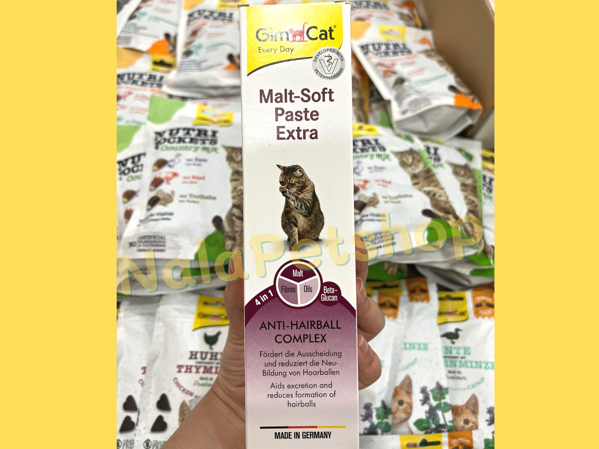 GEL TIÊU BÚI LÔNG GIMCAT MALT-SOFT PASTE EXTRA CHO MÈO, THÚC ĐẨY BÀI TIẾT BÚI LÔNG 200g