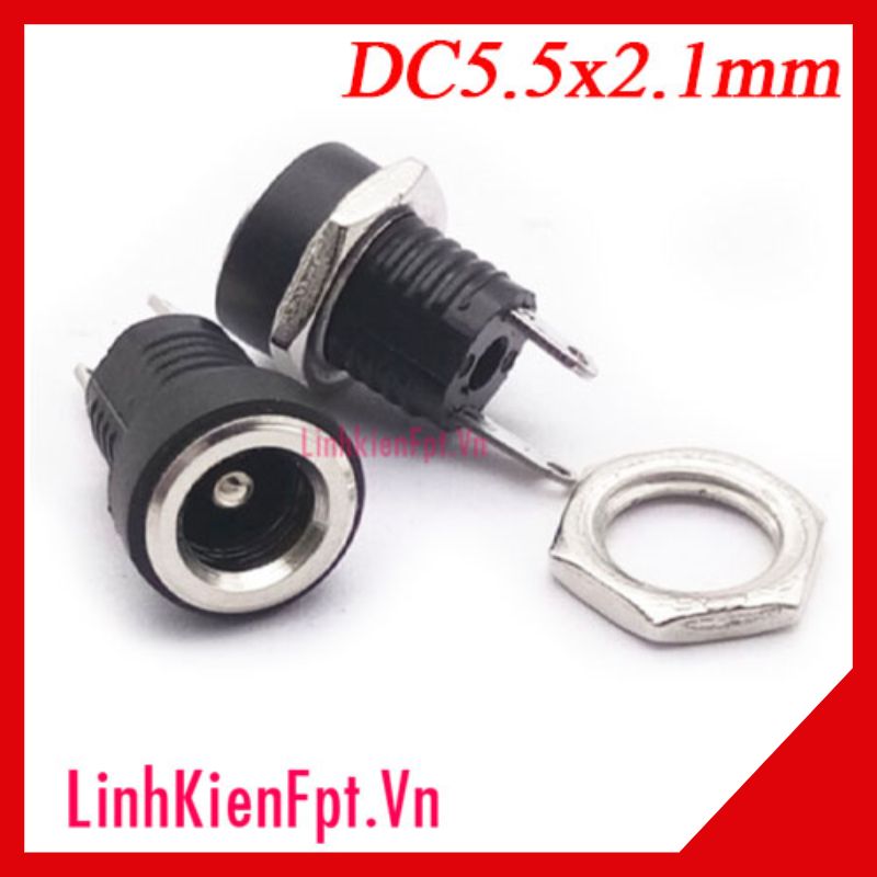 Combo 10 Jack nguồn cái dc5.5x2.1mm v2