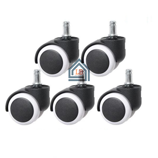 Combo 05 bánh xe ghế xoay văn phòng (viền trắng)