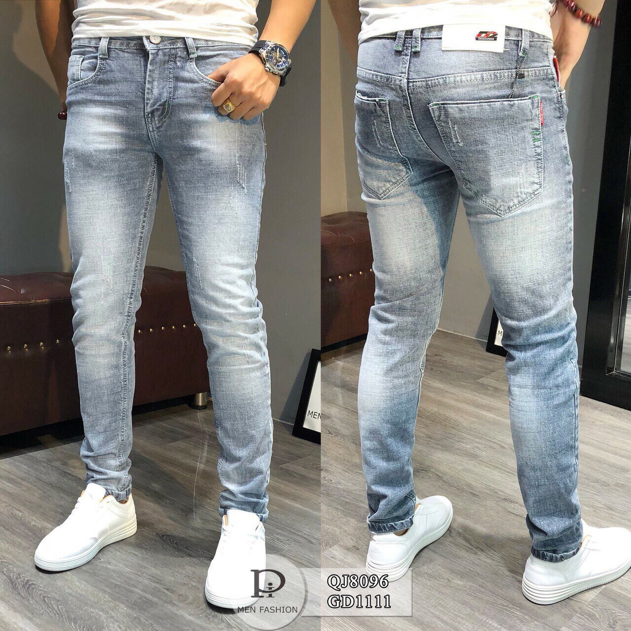 [HCM]QUẦN JEAN DÀI NAM CAO CẤP  VẢI ĐẸP CO GIÃN MÀU XANH XÁM XƯỚC NHẸ RẤT  ĐẸP 338