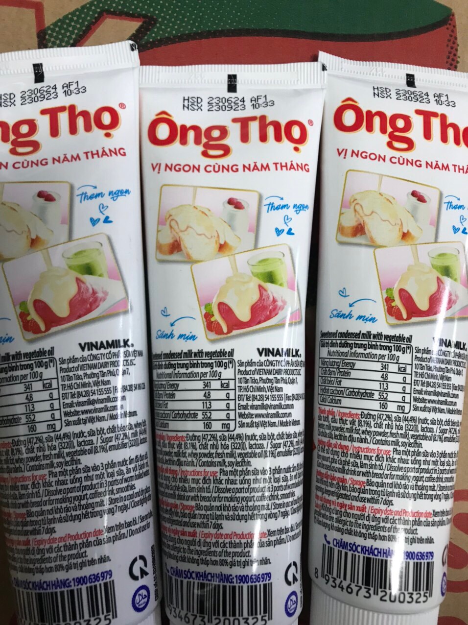 COMBO 2 TUÝP SỮA ĐẶC ÔNG THỌ ĐỎ 165GX4