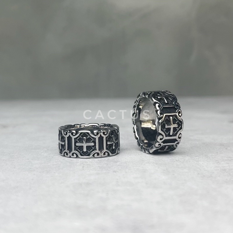 NHẪN CHROME HEART THÉP TITAN 1