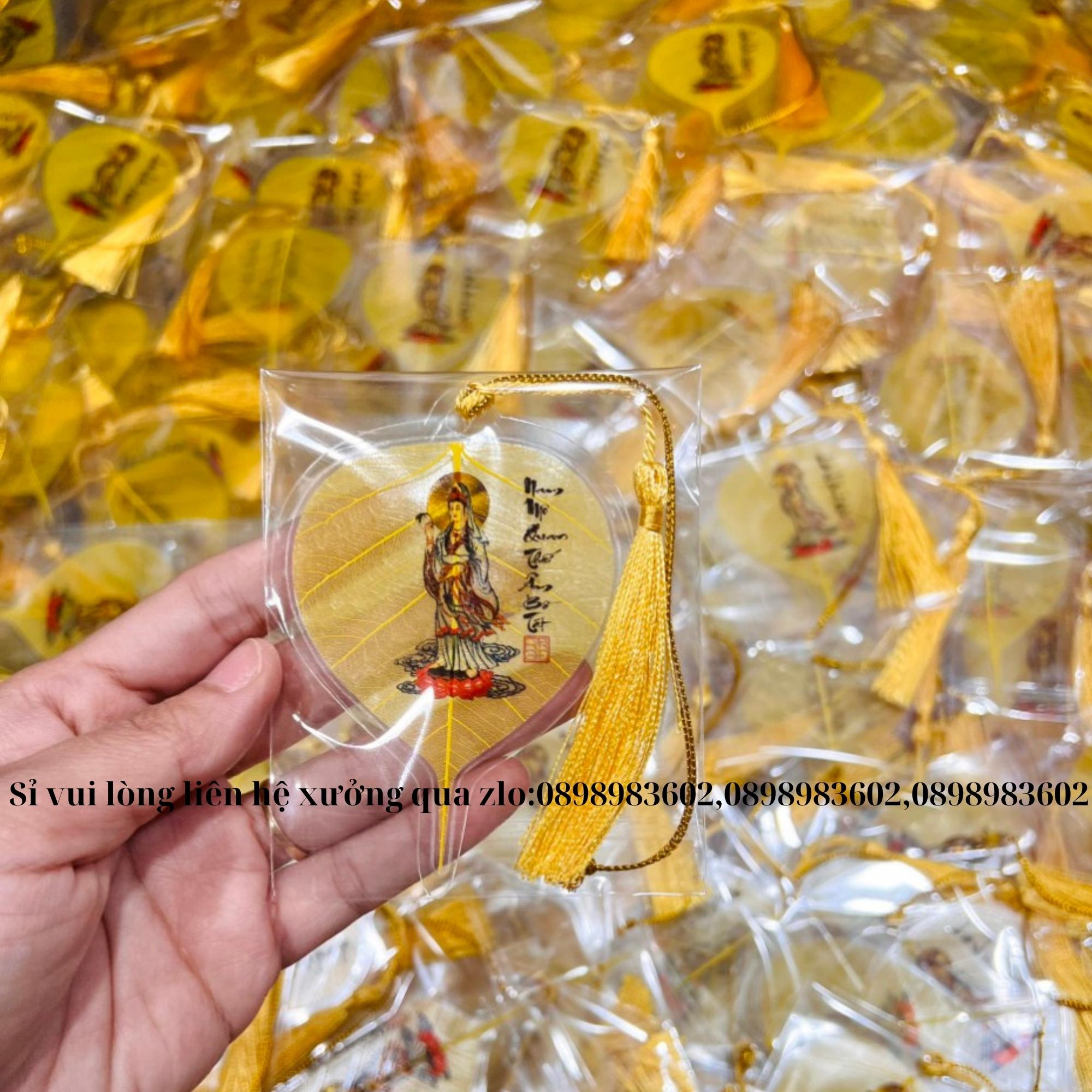 Lá Bồ Đề - Hình Bồ tát Vạn Dặm Bình an (Cầu Bình An – May mắn, Treo ô tô, Hàng loại 1)