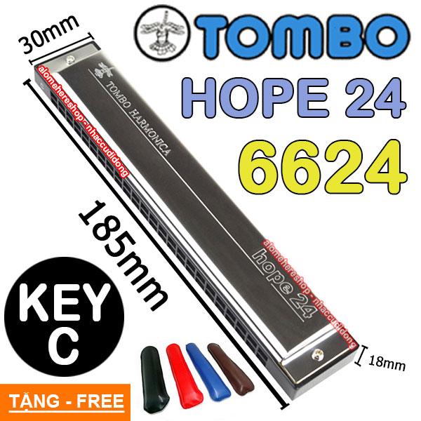 Kèn Harmonica tremolo Tombo Hope 24 6624 Key C