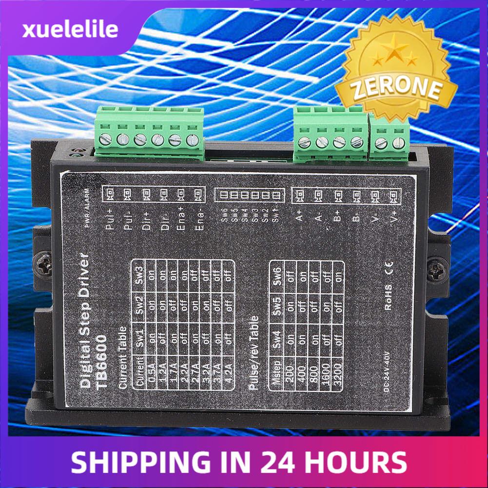 TB6600 DC24-40V 2 Phase/Bipolar 2 Phase Motor Controller Stepper Motor Driver 1.0~4.2A/Phase NEMA 17/23 Motor Controller