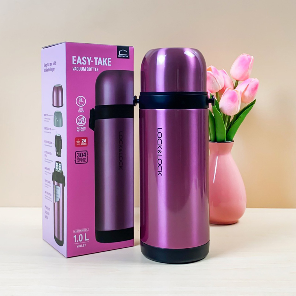 Bình giữ nhiệt Lock and Lock Easy Take LHC1439 1000ml chất liệu inox 304S Cao Cấp