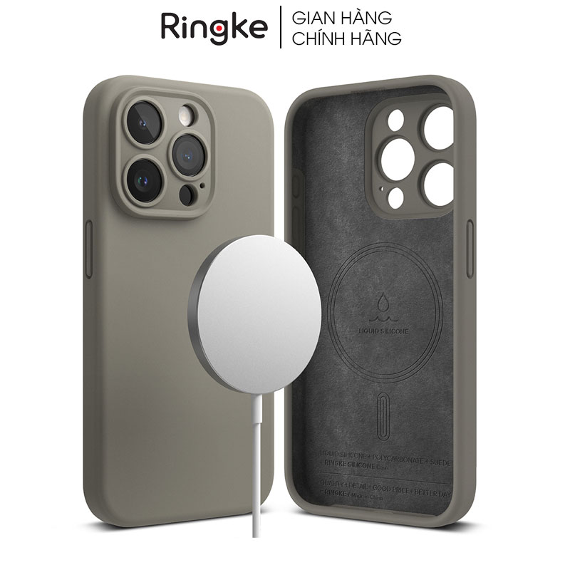 Ốp lưng iPhone 15 Pro Max/15 Pro/15 Plus/15 RINGKE Silicone Magnetic