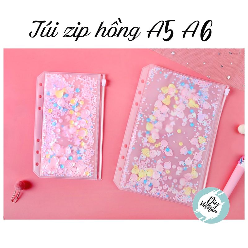 [HCM]TÚI ZIP KIM TUYẾN A5/A6