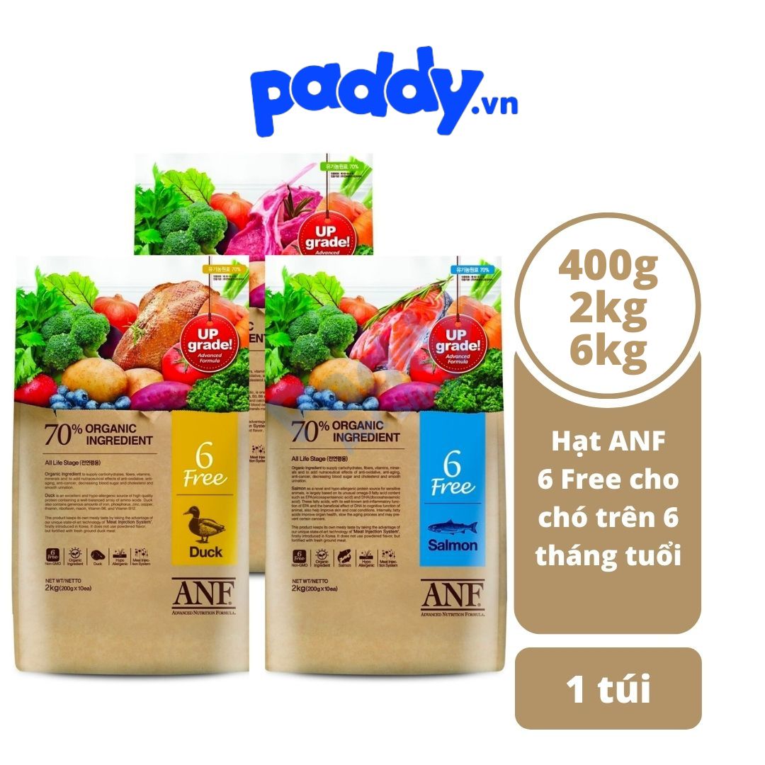 Hạt Chó Trên 6 Tháng ANF Natural 6Free Hữu Cơ