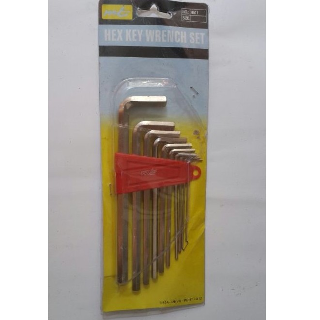 Bộ vặn ốc lục giác (lục lăng - 10 chi tiết)