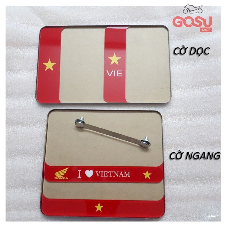 Khung biển số xe máy trang trí có cờ
