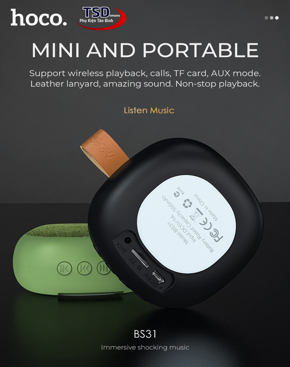 Genuine Mini Bluetooth Speaker Hoco BS31