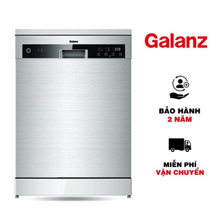 [Trả góp 0%]Máy rửa chén bát 12 bộ Galanz W60F555 tiêu chuẩn châu Âu - Miễn Phí Vận Chuyển - rửa được xoong nồi 2 giàn Rửa bán tải  lắp đặt dễ dàng