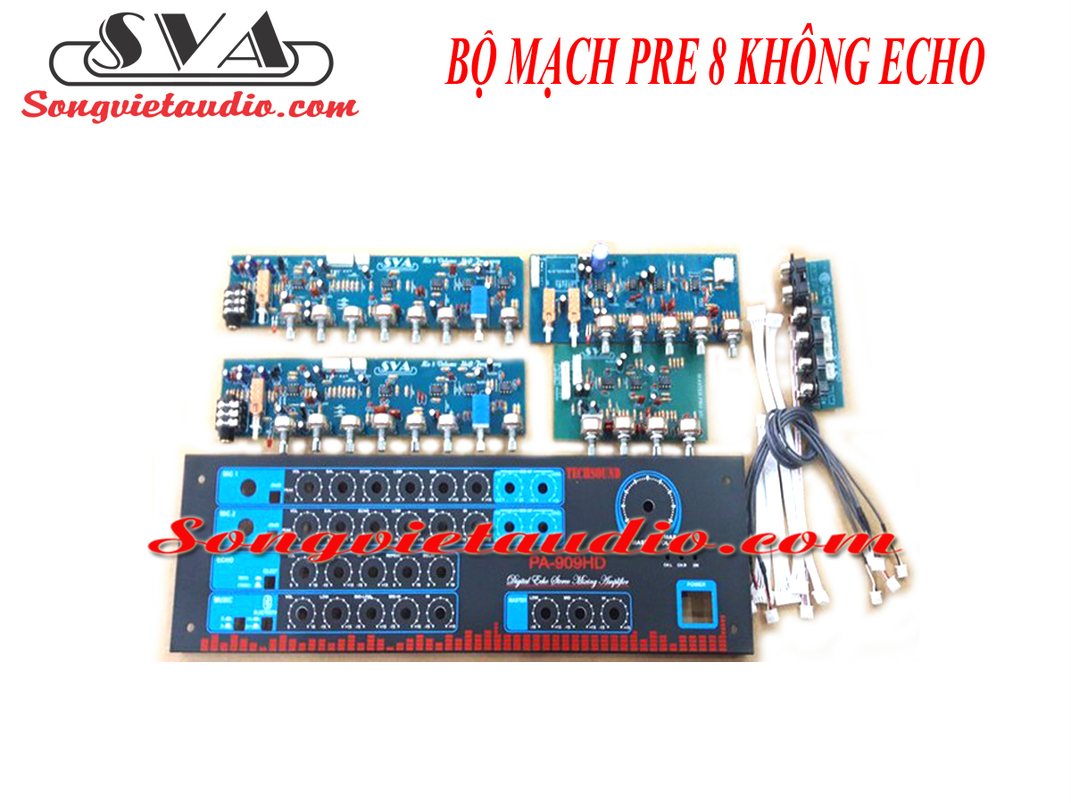BỘ MẠCH AMPLI PRE MIC 8 VOLUME KHÔNG ECHO - TẶNG MẶT