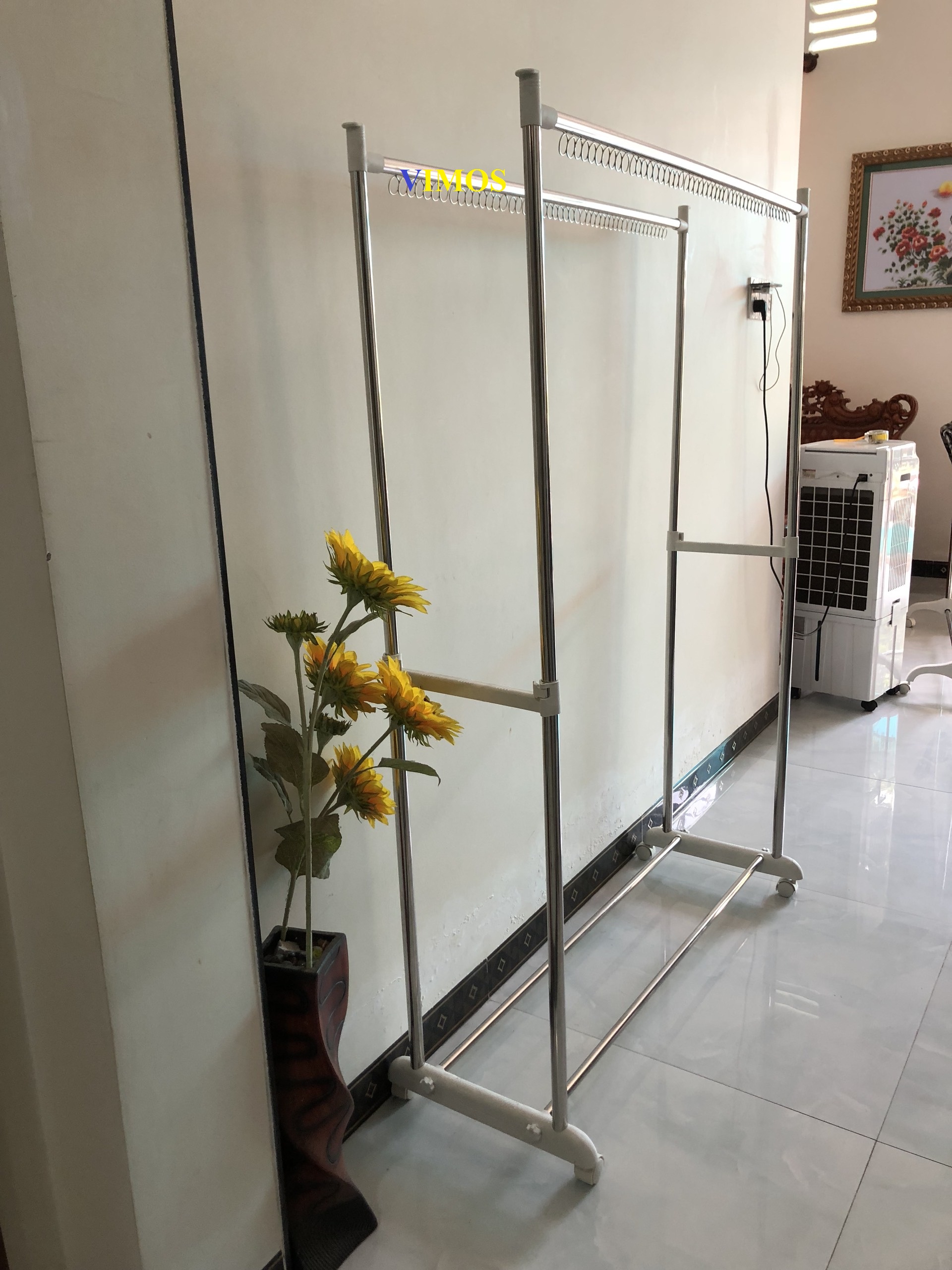 Sào phơi đồ, giàn phơi quần áo inox có khoen VIMOS
