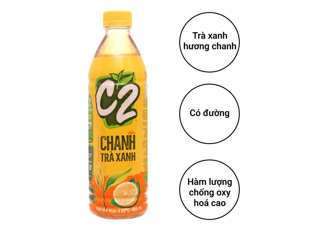 Thùng 24 chai trà xanh C2 455ml