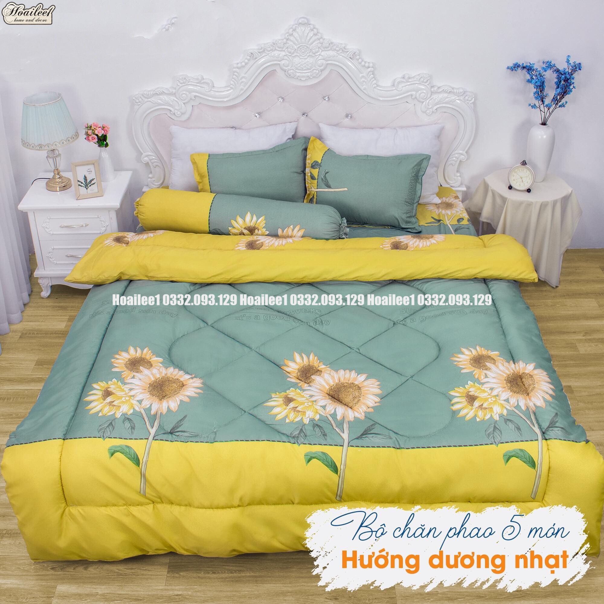 Set phao 5 món bao gồm( 1 chăn phao+1 ga trải giường+2 vỏ gối đầu+1 vỏ ôm) đủ size m6 m8 2m2