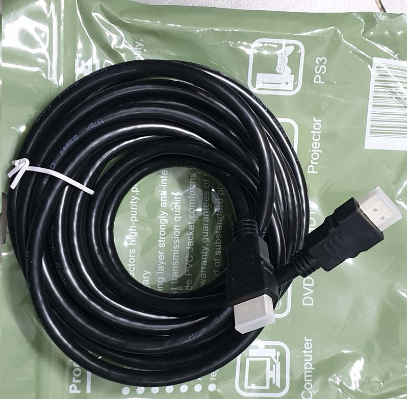 Dây Cáp tín hiệu HDMI 5M loại tròn Full HD (Màu đen)
