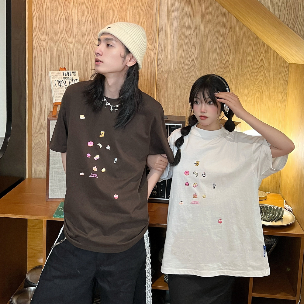 Áo thun unisex Cafeteria màu nâu choco - Basic tee Onism
