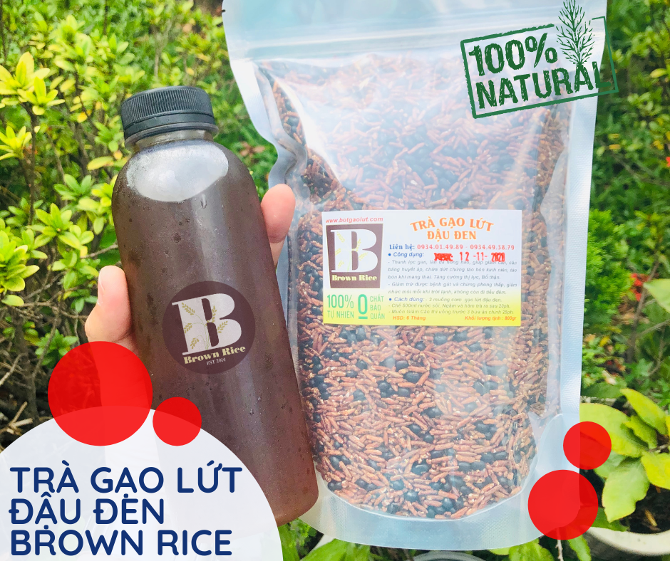 Trà gạo lứt đậu đen xanh lòng Brown Rice ( 800gr )
