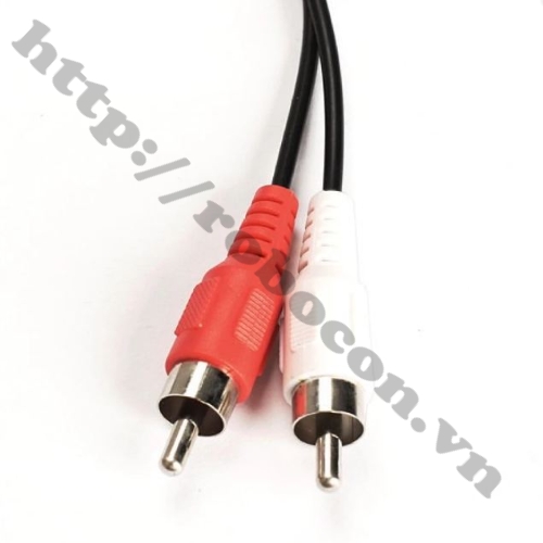 CÁP ĐẦU JACK 3.5MM CÁI RA 2 ĐẦU HOA SEN ĐỰC (AV ĐỰC)