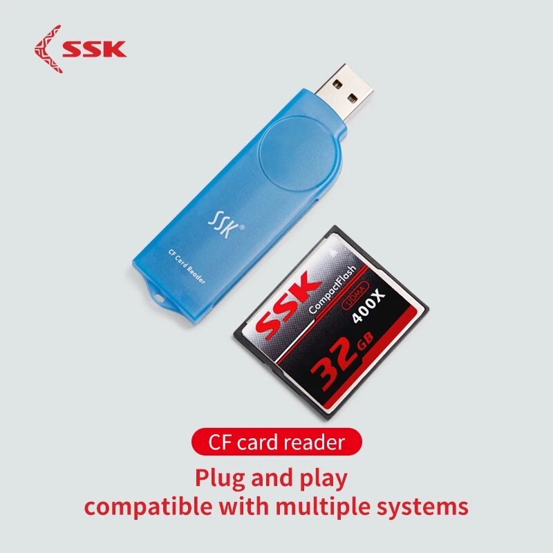 SSK CF Card Reader USB2.0 Compact Flash USB Card Reader