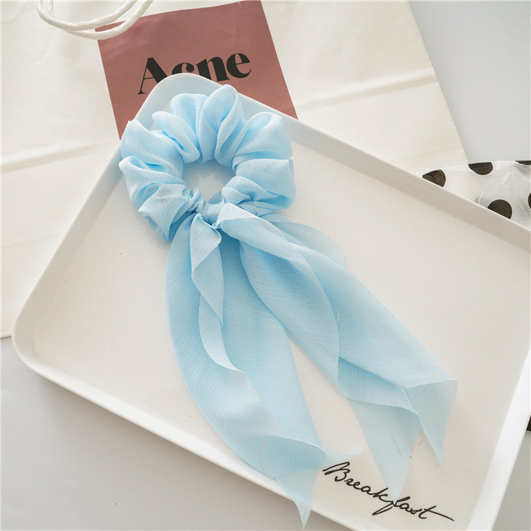 Dây buộc tóc Scrunchies lụa dáng dài dễ thương HD78