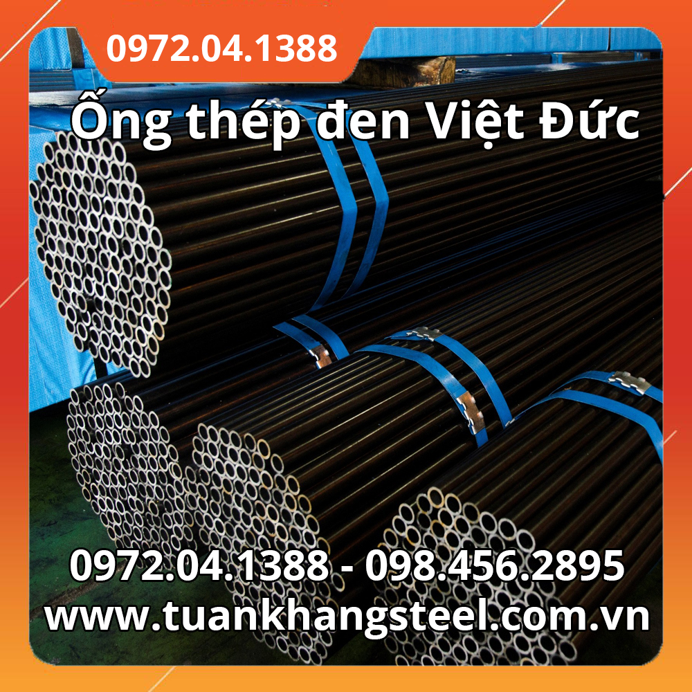 Ống thép đen Việt Đức Phi Ø21, Ø27 50cm 1 cây