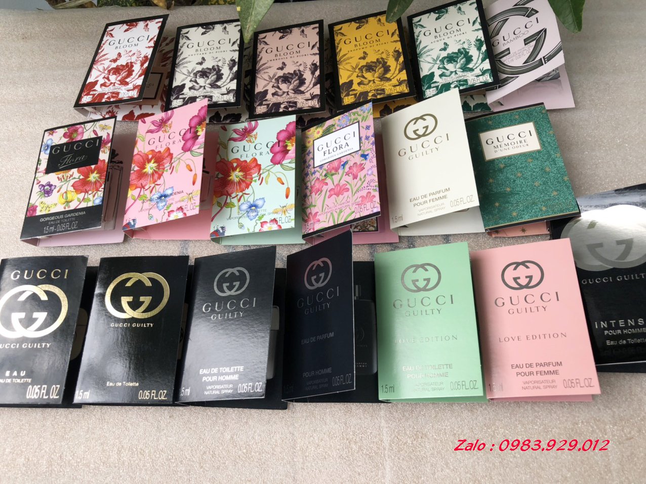 Mẫu thử Nước Hoa Vial Gucci các mùi